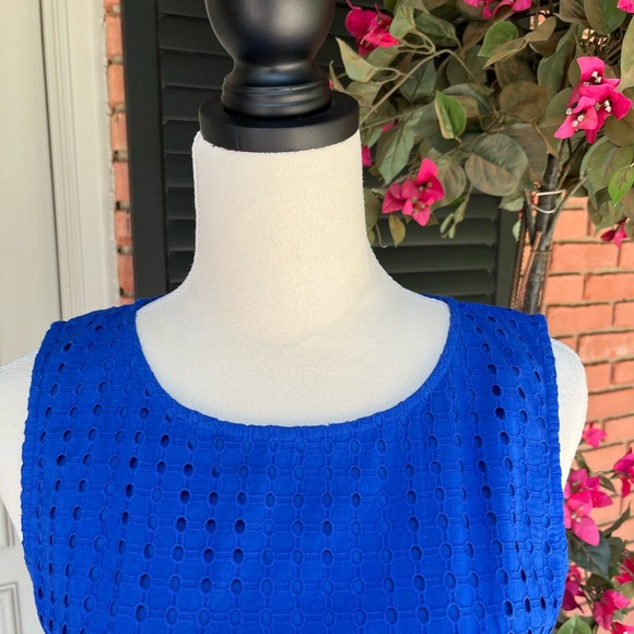 NY&Co Royal Blue Eyelet Dress Size 8 - Picture 2 of 7